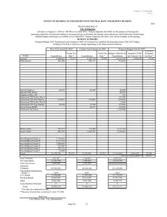 First page of Notice of hearing to exceed the revenue neutral rate and budget hearing.