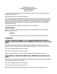 First page of the minutes