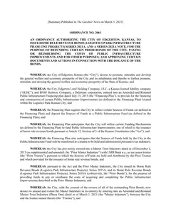 First page of Ordinance No. 2061, the City’s copy