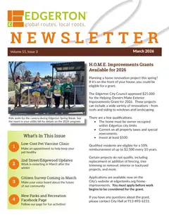 First page of March 2026 Newsletter