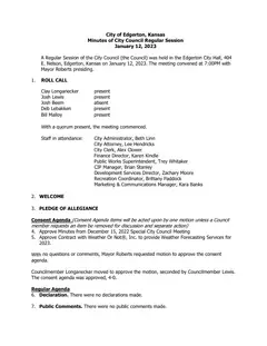 First page of the minutes