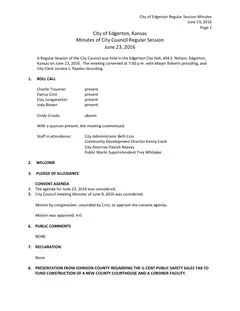 First page of the minutes