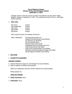 First page of the minutes