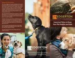 First page of Animal Control Brochure
