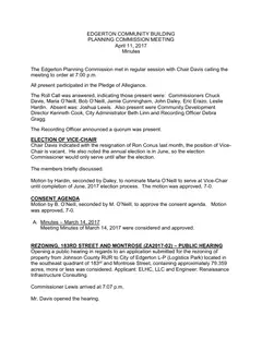 First page of the minutes