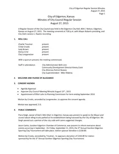 First page of the minutes