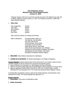 First page of the minutes