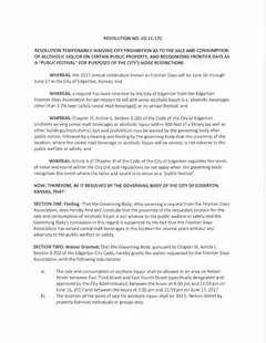 First page of Resolution No. 05-11-17C, the City’s copy