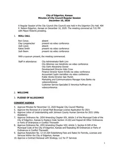 First page of the minutes