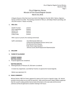 First page of the minutes