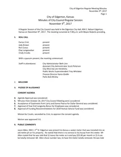 First page of the minutes