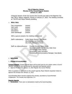First page of the minutes