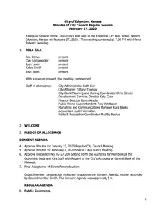 First page of the minutes