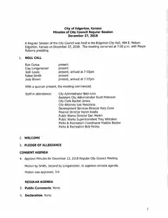 First page of the minutes