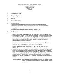 First page of the agenda packet a
