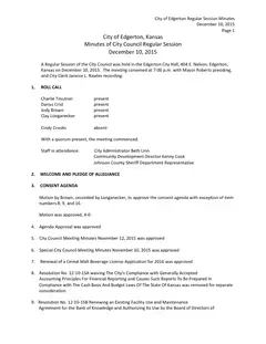First page of the minutes