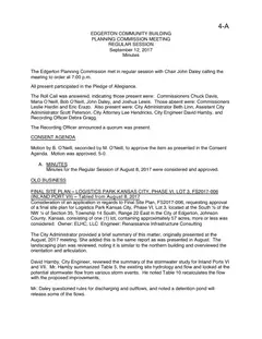 First page of the minutes
