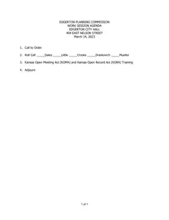First page of the agenda