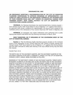First page of Ordinance No. 1081, the City’s copy