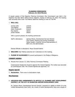 First page of the minutes