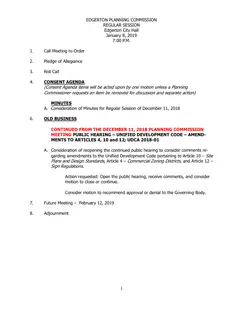 First page of the agenda