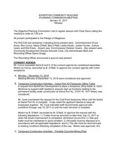First page of the minutes