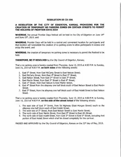 First page of Resolution No. 05-23-19A, the City’s copy