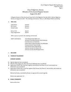 First page of the minutes