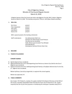 First page of the minutes