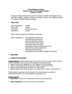First page of the minutes