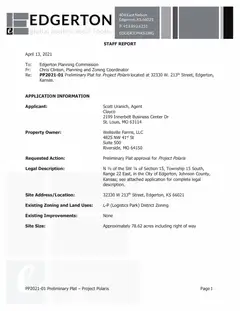 First page of the agenda packet part c