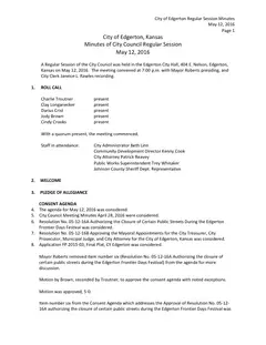 First page of the minutes