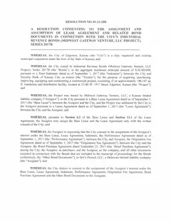 First page of Resolution No. 01-23-20B, the City’s copy