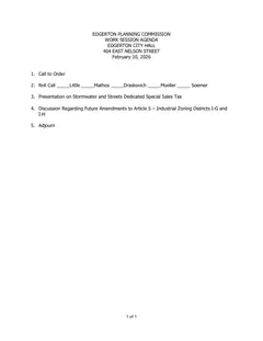 First page of the agenda
