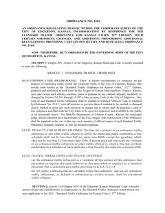 First page of Ordinance No. 2181, the City’s copy