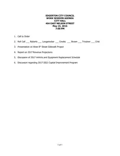 First page of the agenda