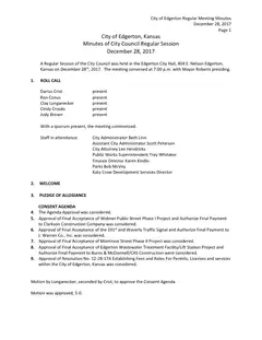 First page of the minutes