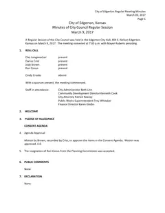 First page of the minutes