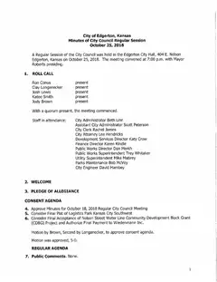 First page of the minutes
