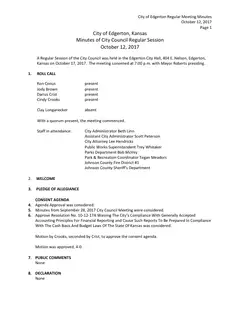 First page of the minutes