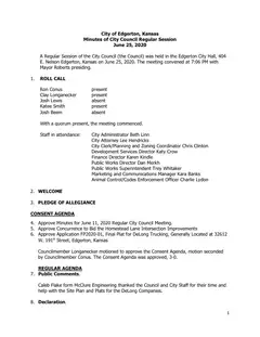 First page of the minutes