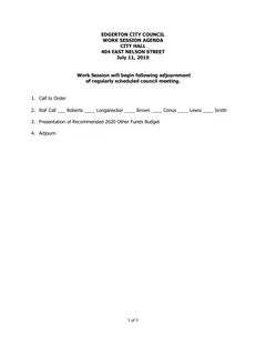 First page of the agenda