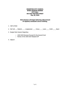 First page of the agenda packet