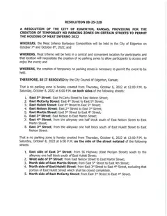 First page of Resolution No. 08-25-22B, the City’s copy