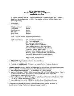 First page of the minutes