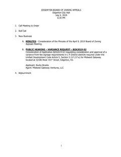 First page of the agenda