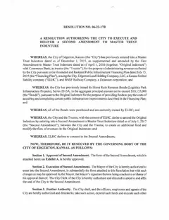 First page of Resolution No. 06-22-17B, the City’s copy