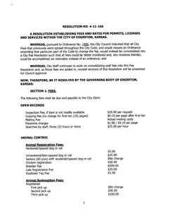 First page of Resolution No. 4-11-19A, the City’s copy