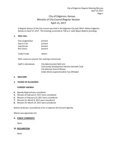 First page of the minutes