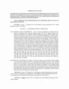 First page of Ordinance No. 1059, the City’s copy